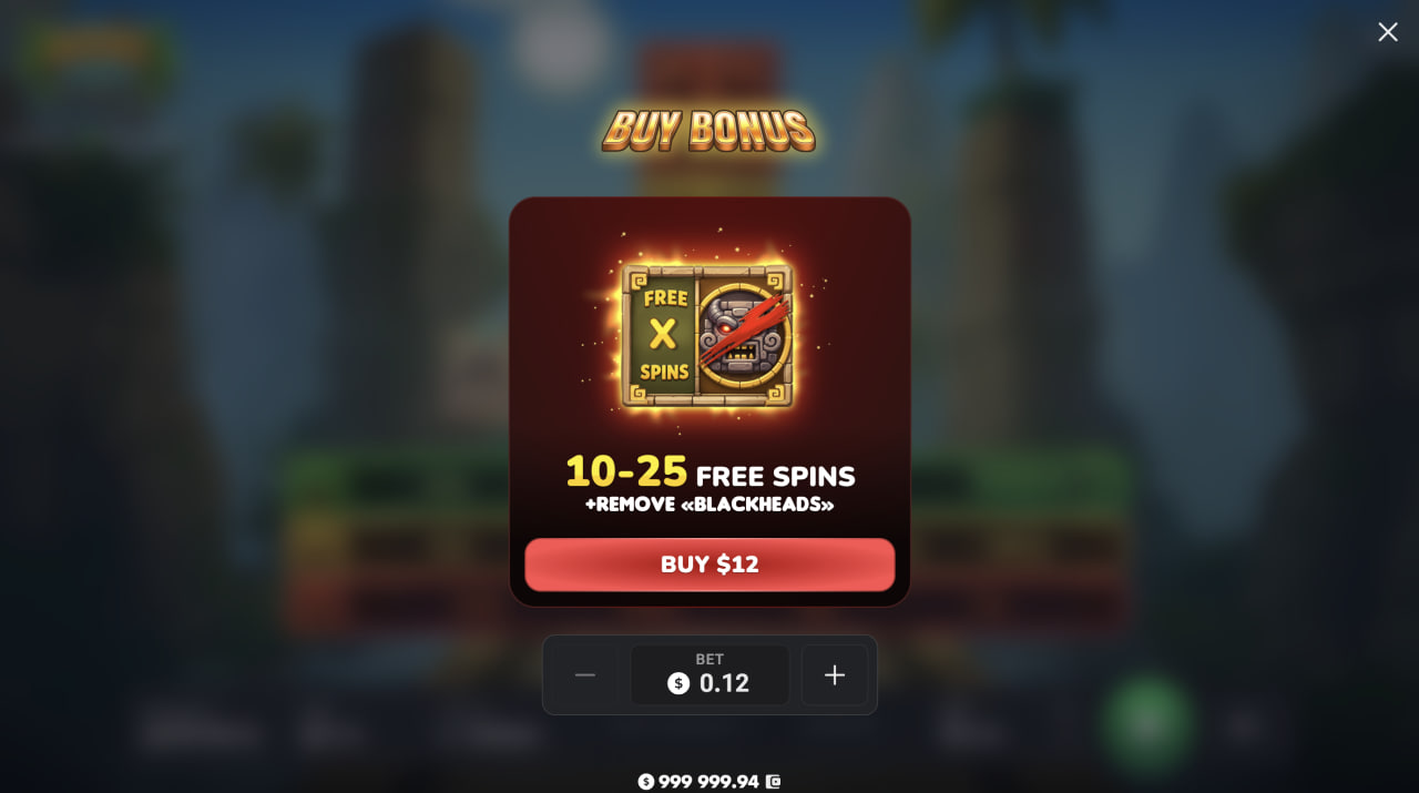 Bonus Buy d'Aztec Totem proposant entre 10 et 25 Free Spins